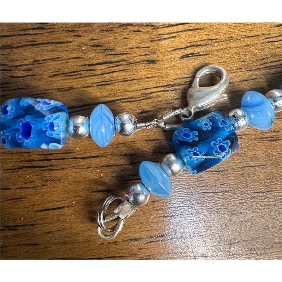 Turqouise Evil Eye Necklace With Aqua Beads Excellent Condition - Picture 4 of 4